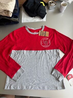 Rivalry Threads Red Tee with Gray Trim